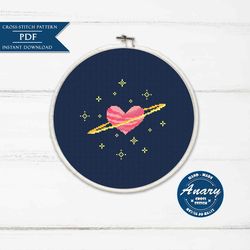 valentine's day small cross stitch pattern love planet pattern space lovers embroidery chart cute cross stitch pattern