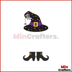 hat and shoes of witches svg, halloween svg, halloween witch svg