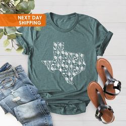 texas shirt, texas floral shirt, texas design, womens texas