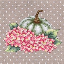 pumpkin cross stitch pattern autumn cross stitch pattern halloween cross stitch pattern hydrangea cross stitch pdf