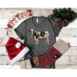 Cow Christmas Sweatshirt, Merry Christmas Heifers Tee, Christmas Cow Shirt, Highland Cow Farm Christmas Shirt, Farmer Co