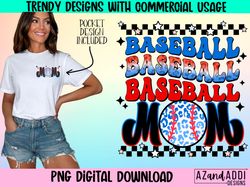 retro baseball mom png, baseball sublimation design, front a