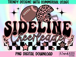 sideline cheerleader png, retro football png, football mama