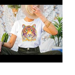 tiger shirt, king of the jungle, tiger lover gift, tiger face tee, wild tiger tshirt, animal lover shirt, tiger lover sh