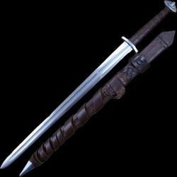 hand forged steel functional viking sword, battle ready medieval sword.