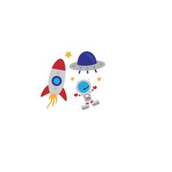 Astronaut, Rocket And Ufo - SVG Download File - Plotter File - Crafting - Plotter Cricut