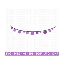 purple circle banner svg, banner svg, birthday svg, birthday decoration svg, birthday party svg, party decoration svg, c