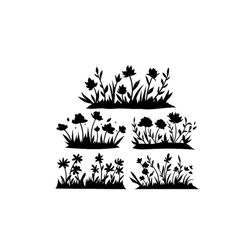 flower bed flower bed - svg download file - plotter file - flower bed