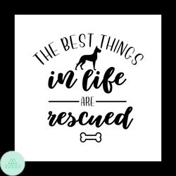 The best things in life are rescued svg, Pet Svg, Dog Svg, Cute Dog Svg