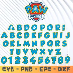 paw patrol font svg, paw patrol font alphabet, paw patrol font canva, paw patrol font png for cricut, paw patrol letters