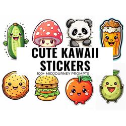Cute Stickers design prompt for Midjourney - ChatX