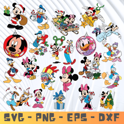 christmas mickey svg , christmas mickey character svg ,cartoon svg bundle, mickey cutting files , mickey layered files