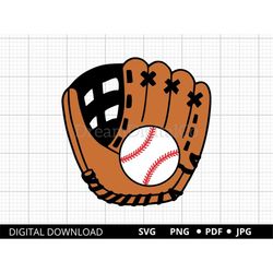 baseball svg, baseball glove, baseball cut file for cricut, silhouette, png