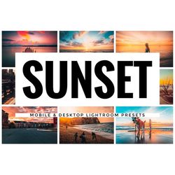 13 mobile lightroom presets, sunset presets, lightroom presets, lifestyle presets, blogger presets, travel presets, summ