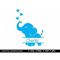 baby elephant svg baby elephant monogram svg elephant baby shower boy girl shirt decal cute elephant png svg cut file cr