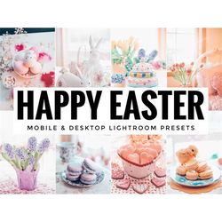 16 mobile lightroom presets, happy easter, lightroom presets, iphone presets, bright photography preset, color preset, p