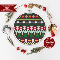 christmas ornament cross stitch pattern