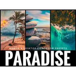 7 paradise mobile presets,instagram influencer, lightroom presets, iphone presets, bright photography preset,travel pres