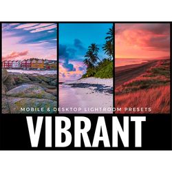 6 vibrant mobile lightroom presets, mobile presets, sunset presets, instagram presets, lightroom presets, best presets,