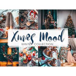 12 christmas mobile lightroom presets, mobile presets, winter presets, instagram presets, lightroom presets, cozy preset