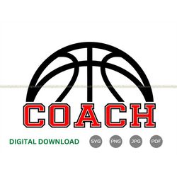 basketball svg, basketball coach svg, half basketball, basketball designs, sport clipart, basketball player, basketball