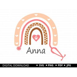 veterinarian svg png, rainbow stethoscope paw print, stethoscope name svg, vet svg, vet clipart, vet tech svg, decal, sv