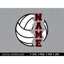 volleyball svg, volleyball split monogram svg, volleyball name frame svg, volleyball player svg, vector cut file for cri