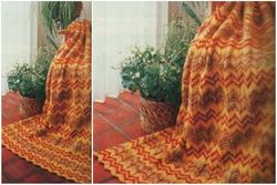 digital | vintage knitting pattern afghan ripple autumn glory | country home decor | english pdf template