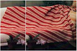 digital | vintage crochet pattern afghan colorado stripes | country home decor | english pdf template