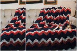 digital | vintage crochet pattern afghan granny ripple | country home decor | english pdf template