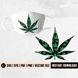 Canabis Svg | Canabis Face Mask Svg | Canabis Leaf svg | Sativa and Indica | Smoking Joint | Smoking Marijuana Svg | Fac