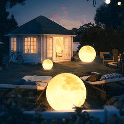 Led Moon Indoor & Outdoor Floor Lamp