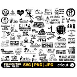 car decal svg bundle, car sticker svg, car window decals svg, car window stickers, car decal clipart, instant download,