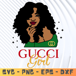 gucci girl svg, fashion brand svg,famous brand svg, silhouette svg files, layered files, gucci png-svg-eps-dxf-pdf file.