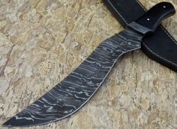 custom damascus bowie knife damascus, bowie knife hunting knife, genuine damascus fixed blade, camping knife