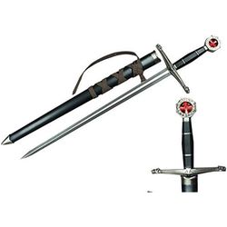 prince sword with sheath,crusader knight templar short sword - historical reproduction, cast metal handle