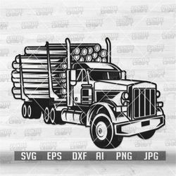logging truck svg | log truck svg | logging truck png | log truck clipart | log truck cutfile | logging shirt svg | logg