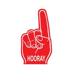 hooray foam finger - svg, png digital download