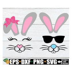 Easter Bunny Face svg. Bunny Face SVG, Matching bunny Face svg. Boy Bunny. Girl Bunny. Easter Bunny Faces. Kids Easter s