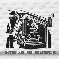 Truck Driver Skull svg | Skilled Driving Clipart | 10 Wheeler Vehicle Cut File | Dad Life Shirt png | Trucker Gift Idea