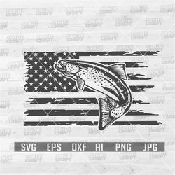 usa flag trout fish | trout svg | usa fishing svg | trout fish clipart | fishing svg | fishing cut files | trout fish sv