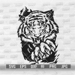 scratch beast tiger claw svg | angry tiger clipart | wild animal cut file | tiger scratch stencil | animal claws clipart