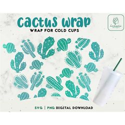 cactus full wrap svg 24oz venti cold cup, cuctus lovers svg cold cup 24oz, full wrap 24oz venti cold cup svg, instant do