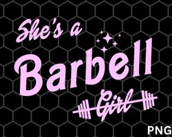 shes a barbell girl pink png download
