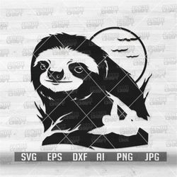 Sloth Outdoor Scene svg | Sloth svg | Sloth Clipart | Sloth Cutfile | Sloth Shirt svg | Sloth png | Sloth Stencil | Boho