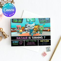 octonauts invitation, octonauts birthday invitation, octonauts birthday party invitation, octonauts invites, octonauts