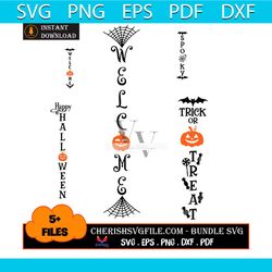 5 files svg for halloween porch sign banners, halloween porch sign banners bundle files svg