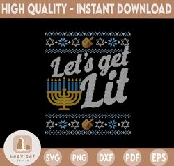 Let's Get Lit Hanukkah PNG, Jew Menorah Jewish Chanukkah Xmas PNG, Hanukkah Png, Funny Hanukkah Png, menorah Jewish