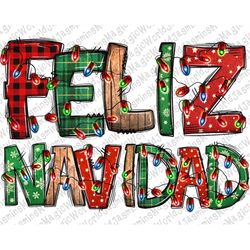 feliz navidad spanish christmas png sublimation design, feliz navidad png, merry christmas png, spanish png,spanish chri