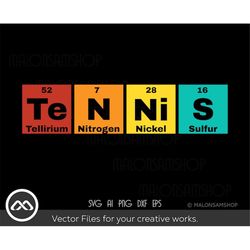 tennis svg periodic table - tennis svg, tennis ball svg, tennis mom svg, tennis racket svg, love tennis svg for lovers